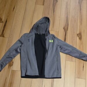 Under Armour Gray and Black Hoodie with Neon Logo💙5 For $25💙